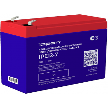 Аккумуляторная батарея IPPON IPE12-7 для ИБП 12В, 7Ач