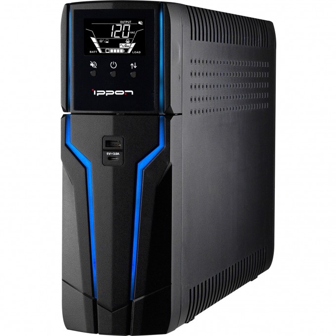 Источник бесперебойного питания IPPON GAME POWER PRO 1000 600Вт 1000ВА черный 1908308 Источник бесперебойного питания IPPON GAME POWER PRO 1000 600Вт 1000ВА черный 1908308