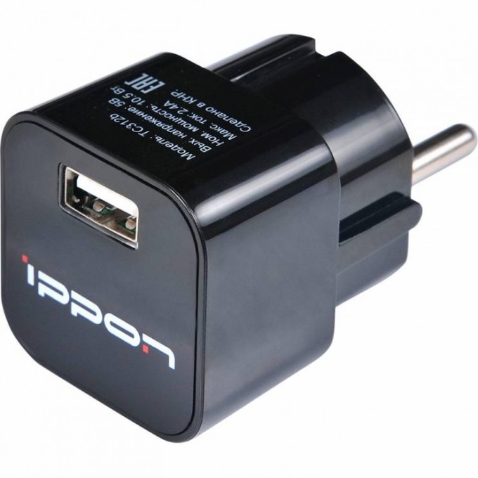 Сетевое зарядное устройство IPPON TC312B, цвет черный 864427 Сетевое зарядное устройство IPPON TC312B, цвет черный 864427